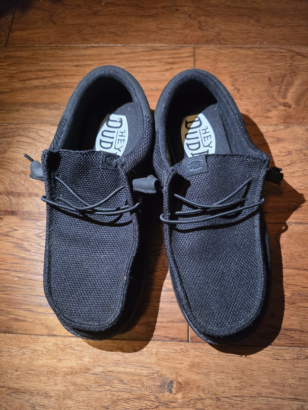 Hey Dude Black Knit Slip-On Loafers for Men